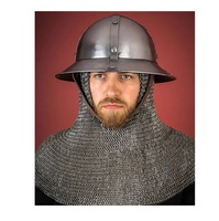 Casque médiéval de collection, armure de tête de guerrier haut de gamme, conçu pour les démonstrations historiques, les reconstitutions et les expositions de costumes