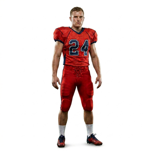 Uniforme de football américain personnalisé sublimé 100% polyester, ensemble maillot et short à séchage rapide, taille plus, vêtements d'entraînement pour adultes XS - Product Image 1
