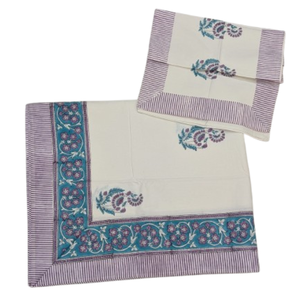 Premium Indian Artisanal Hand <b>Block</b> Print Classic Flowers King Size Breathable Soft Skin Friendly Non Toxic Dyes All Season Home - Product Image 1