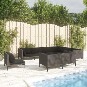 Ensemble de salon de jardin gris foncé et noir - Product Image 1