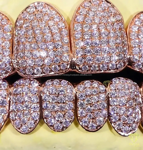 Grillz personnalisés haut de gamme en argent 925 avec moissanite VVS, ajustement sur mesure, entièrement sertis de pierres, kit de moulage gratuit et livraison rapide - Product Image 5