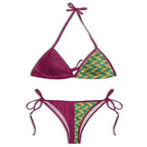 Trajes de Baño Sublimados 2026, Conjuntos de Baño Personalizados con Tirantes, Traje de Baño Sexy de Cintura Alta, Bikini de Color Sólido para Mujer, Alta Calidad - Product Image 3