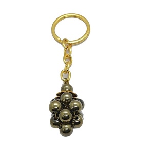 High Quality Crystal Keychain Stone Pyrite grapes <b>key</b> Chine natural Stone bead Healing <b>Key</b> Holder Gift Women <b>Key</b> <b>Chains</b> - Product Image 1