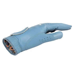 <b>Light</b> Blue Cabretta Leather Golf Glove Right Hand Breathable Hook and Loop Closure Unisex Outdoor Sports - Product Image 1