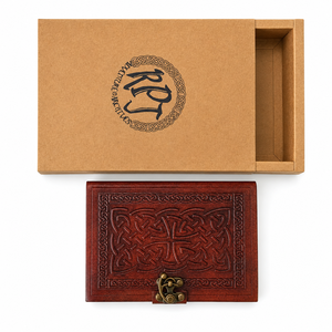 Premium Conifer Handmades Boxed Leather Journal Handmade Embossed Folding <b>Notebook</b> Gift Box Antique Imitation Vintage Writing - Product Image 1