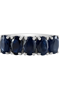 Anillo de Zafiro Azul en Plata de Ley 92.5 KLSR-10323 - Product Image 3