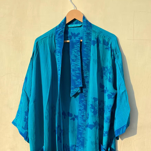 100% soie Style bohème en mousseline de soie Kimono longue robe de soirée Resort demoiselle d'honneur mariage été/automne/printemps saison séchage rapide caractéristique - Product Image 1