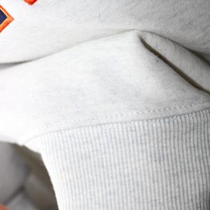 Sweat à capuche pour homme ASH GREY, 100% bleu marine, broderie appliquée, col large, URBAN PRODUCTIONS, hiver - Product Image 4