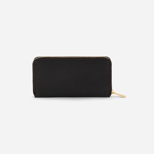 HINDVANTA GLOBAL Cartera de mano negra de moda para mujer con cadena de PU, cremallera y logo, monedero delgado con forro de cuero orgánico sólido para uso diario 6-7 - Product Image 2
