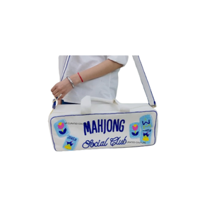 Sacs de voyage matelassés faits main avec fermeture éclair, personnalisables en couleur et logo, style Mahjong perlé - Product Image 2