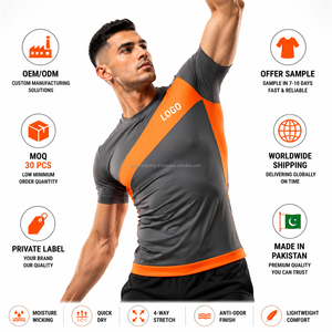 OEM Custom Men Short Sleeve Breathable <b>Thermal</b> Layer Compression Athletic Fit Quick Dry Running Gym <b>Shirt</b> - Product Image 2