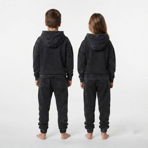 Conjunto Deportivo Premium para Niños, Estilo Vintage con Lavado Ácido, Sudadera Holgada y Pantalones Jogger, Ropa Casual Urbana de Fabricante - Product Image 4