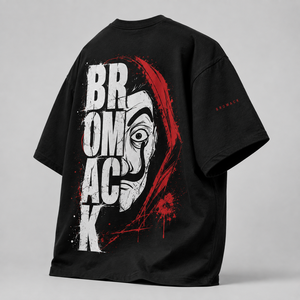 เสื้อยืดผู้ชาย Bromack ทรงปกติ สีดำ แขนสั้น สไตล์สตรีท รักษ์โลก ผ้าฝ้าย 100% คอกลม ระบายอากาศได้ดี น้ำหนัก 220 กรัม ป้องกันรอยยับ - Product Image 3