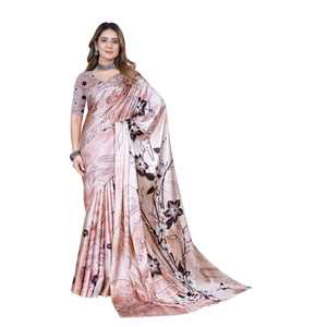 เสื้อพิมพ์ลายดิจิทัลผ้าเครปจากญี่ปุ่นเสื้อเบลาส์พิมพ์ลายพีช - Product Image 1