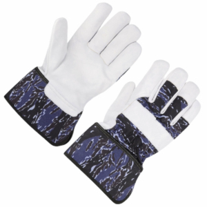 Gants de soudage en cuir robustes résistants à la chaleur, avec paume renforcée jaune et doublure en coton sur tout le pouce, pour soudage TIG, MIG, à l'arc et protection contre l'huile fondue - Product Image 3