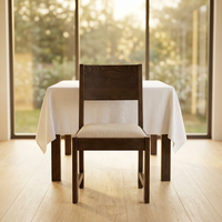 Chaise de salle à manger en bois rembourrée moderne avec dossier confortable pour hôtel, restaurant, mobilier