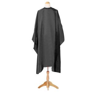 Capa de Peluquería Negra de Poliéster y Seda, Resistente al Agua, Antiestática, Ecológica, con Cintura Ajustable, 140cm X 160cm - Product Image 1