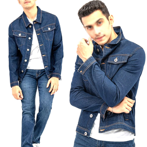Men's Denim <b>Jacket</b> <b>Slim</b> <b>Fit</b> Stand Collar Casual Style Eco-Friendly Windproof High Street Denim Winter Blue Wool Washed Regular - Product Image 5