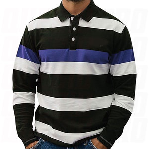 Nouveau design Maillot de rugby Polo Homme Vente en gros Col polo Épaules tombantes Color block Oversize Sweat-shirts de rugby Vêtements de sport - Product Image 3