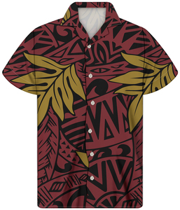 <b>Men's</b> Short Sleeve <b>Hawaiian</b> <b>Shirt</b> Blue Tropical Floral Print Turn-Down Collar Button Up Summer Vacation Top - Product Image 2