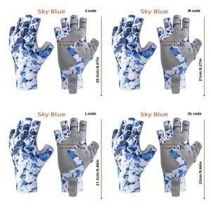 <b>Fingerless</b> UPF 50+ Fishing <b>Gloves</b> for Men and Women Quick Dry Camouflage Sun Protection Outdoor Fishing Activities Non-Slip - Product Image 3