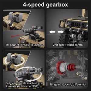 Cada 3935 piezas de bloques de construcción técnicos de SUV blindado, coches, buggies, camiones, pickup, vehículos todoterreno de ciudad y coches de control remoto, juguetes y regalos - Product Image 3