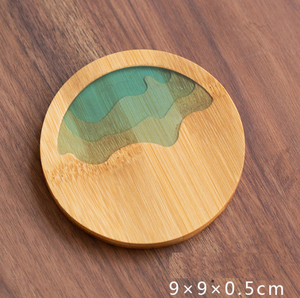 <b>Bamboo</b> Resin Tea & Coffee Cup Mat <b>Table</b> Coaster & Pads - Product Image 5