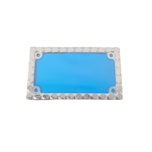 Marco de placa de matrícula de diamante plateado para motocicleta TVS para leales de marca - Product Image 2