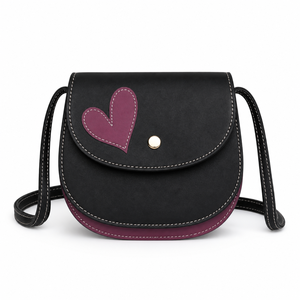 <b>Cute</b> Heart Design Crossbody Bag for Women | PU Leather Mini Shoulder <b>Purse</b> Stylish Flap Handbag | Casual Daily Use Fashion Bag - Product Image 1