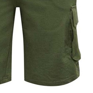 Pantalones Cortos Cargo Verde Oliva para Hombre, Cintura Media, con Cordón, Estilo Bermuda, 100% Algodón, Transpirables, con Bolsillos - Product Image 6