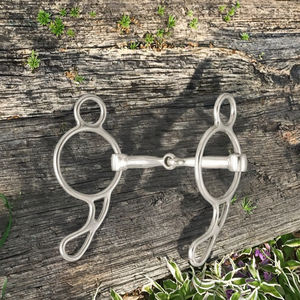 Bocados Premium para Caballos de Uso Ecuestre, Bocado de 3 Anillos con Unión Sólida para Caballos, Acero Inoxidable Plateado - Product Image 3