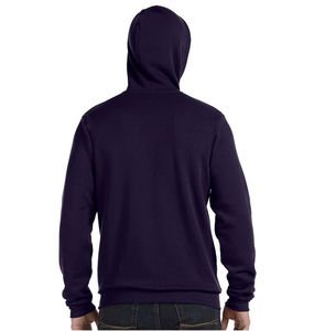 Sweat-shirt à capuche zippé violet pour homme, coupe oversize décontractée en polaire, avec poignets côtelés et poche kangourou, idéal pour l'automne et l'hiver - Product Image 2