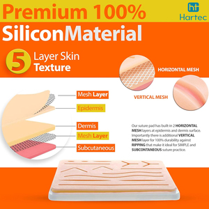 Kit de Práctica de Sutura para Estudiantes de Medicina, Residentes y Médicos en Práctica, con Almohadilla de Silicona Grande y Juego de Herramientas - Product Image 4
