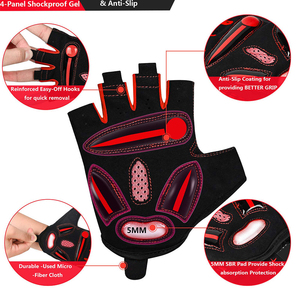 Gants de cyclisme personnalisés à demi-doigts, fabrication OEM sous marque privée, paume rembourrée, approvisionnement en gros pour les détaillants mondiaux de vélos - Product Image 5