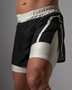 Pantalones Cortos de Boxeo MMA de Doble Capa con Logotipo Personalizado, Tela Microelástica, Transpirable, Ligero, 100% Poliéster, Hecho en Pakistán - Product Image 6