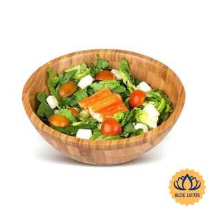 [BEST PRICE] | Wooden <b>Bowl</b> Deep Round Wooden Salad Basin For Food Service Catering Hotel Dinnerware Set from <b>Blue</b> Lotus Farm - Product Image 1