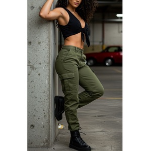 Pantalones Cargo de Alta Calidad para Mujer, Diseño Moderno, Cómodos, para Fitness y Running, Mezcla de Poliéster/Algodón, Transpirables y de Secado Rápido - Product Image 5