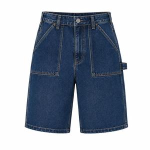 Pantalones Cortos Cargo Bermuda para Hombre, de Color Sólido, Ecológicos, Transpirables, Resistentes al Viento, Cintura Media, Cierre con Cordón, Lona de Algodón, Última Tendencia - Product Image 1