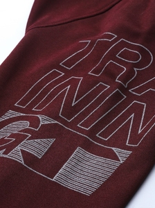 Sudadera de Manga Larga para Hombre, Color Granate, Cuello Redondo, Logotipo con Letras Estampadas en la Manga Izquierda, Corte Regular, Tejido de Punto, Estilo Casual para Otoño - Product Image 6