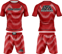 Ensemble Rash Guard et Short MMA pour Homme Personnalisé par Sublimation avec Tissu Athlétique Léger, Respirant et à Séchage Rapide de Haute Qualité