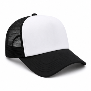 หมวกแก๊ปตาข่ายสีขาวดำ 6 แผง ปรับขนาดได้ แบบ Snapback สำหรับทุกเพศ สวมใส่สบายๆ สไตล์เบสบอล เหมาะสำหรับทุกฤดู สำหรับผู้ใหญ่ - Product Image 5