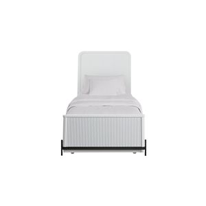 Letto a castello matrimoniale con letto estraibile singolo in bianco - Product Image 4