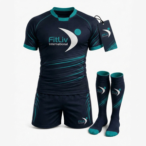 Tenue de rugby unisexe personnalisée de qualité supérieure, style professionnel, vêtements de sport 2026, polyester respirant, couleurs et logo personnalisables - Product Image 1