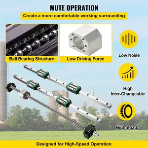 Kit Vite a Ricircolo di Sfere da 2000mm: 2 Guide Lineari HGR20 + 1 RM1605 + Vite a Ricircolo di Sfere BF12/BK12 - Product Image 6