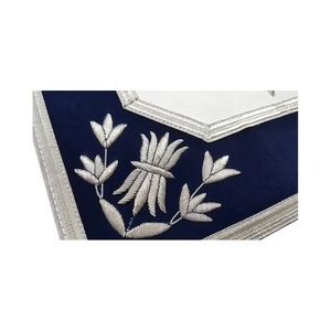 ผ้ากันเปื้อนเมสันพรีเมียม รุ่น Grand Master Blue Lodge ผ้ากำมะหยี่ลายชาติพันธุ์ สีตามสั่งตามความต้องการ MAP-0014 - Product Image 5