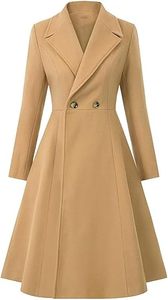 Abrigo de Gabardina Elegante para Mujer, Diseño Cruzado, Estampado de Piel de Serpiente, Manga Larga, Color Sólido, Cuello Solapa, Tela de Poliéster, Invierno - Product Image 5
