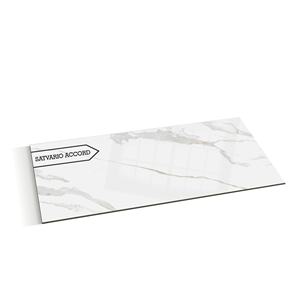 Azulejos de porcelana pulida con base blanca antideslizante y vetas grises, formato grande 60x120, diseño de suelo de mármol para baño, interior de villa. - Product Image 1