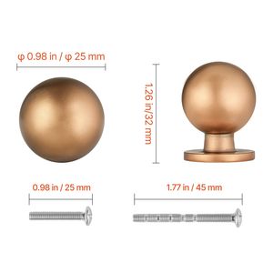 Set di 12 Maniglie per Mobili in Lega di Zinco, Pomelli Solidi da 0,98 Pollici per Cassetti e Ante di Cucina e Armadi - Product Image 2