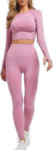 Leggings de sport pour femmes avec soutien-gorge de sport rembourré à dos nageur, ensemble deux pièces pour l'entraînement - Product Image 5