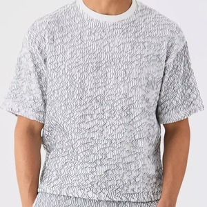 Adults Men's Solid Polyester Knitted T-Shirt and Shorts Set Casual Summer Wear Breathable <b>Knee</b> Length White - Product Image 6